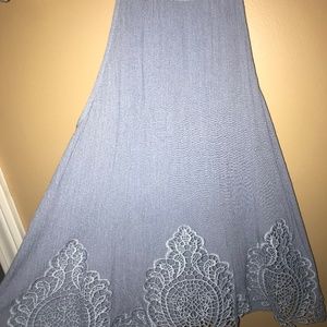 Halter Lacy Blue Top